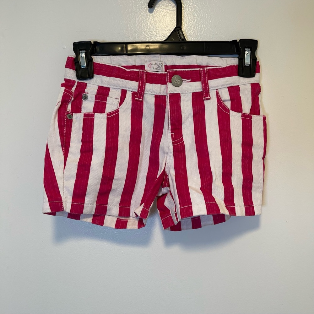 Est. 1989 place Striped pink and white shorts‎ kids girls size 8